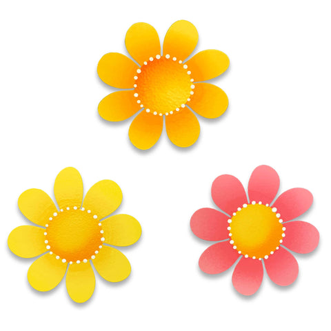 Flower Mini Art Pop Magnets S/3, Spring Decor