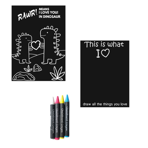 Chalkboard Minimats Valentine Coloring Kit