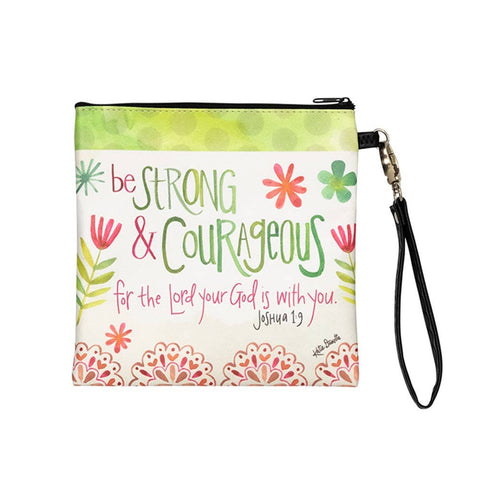 Strong & Courageous Square Wristlet