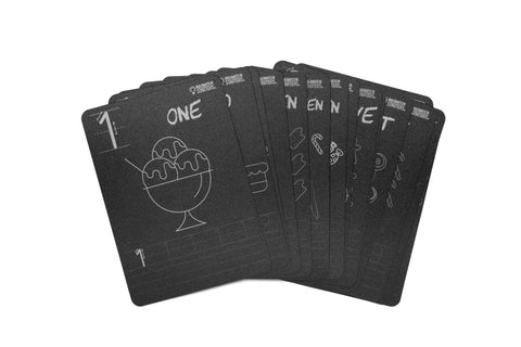 Chalkboard Numbers Flashcard Coloring Card Set cards only