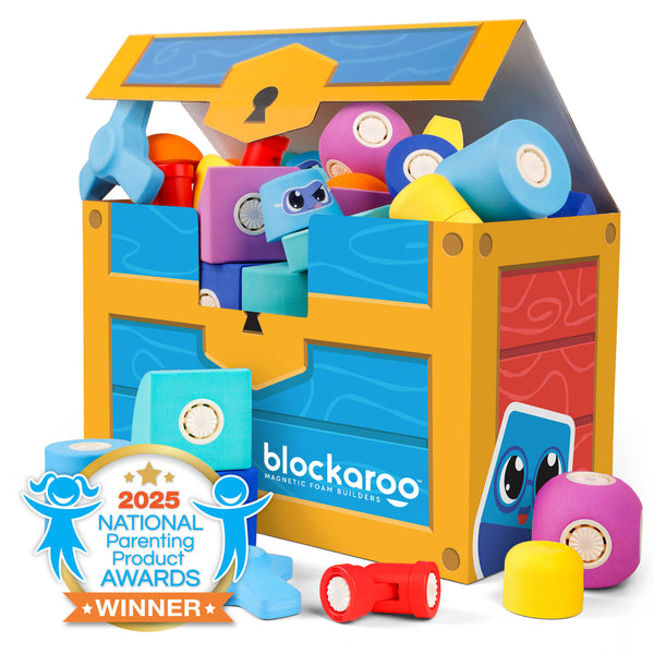 Blockaroo Magnetic Foam Blocks - 50 Piece Trunk Set