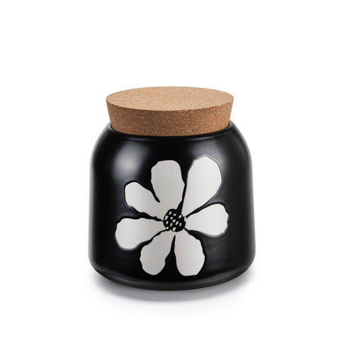 Bold Floral Small Cork Lid Canister
