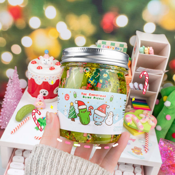 The Christmas Pickle Clear Slime