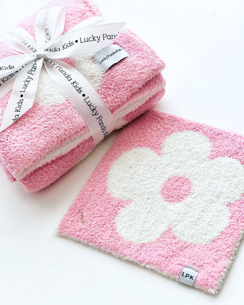 Lucky Panda Kids Daisy Plush Lovey | Pink