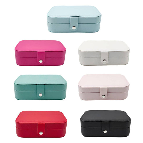 Faux Leather Portable Jewelry Box