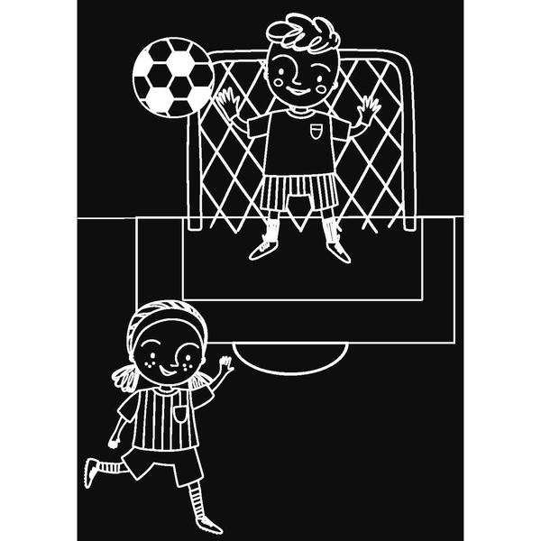 Chalkboard MiniMats Soccer Coloring Kit