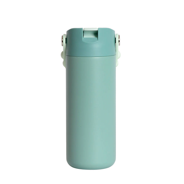 Fidget Handle Kids Stainless Bottle 18oz Sage