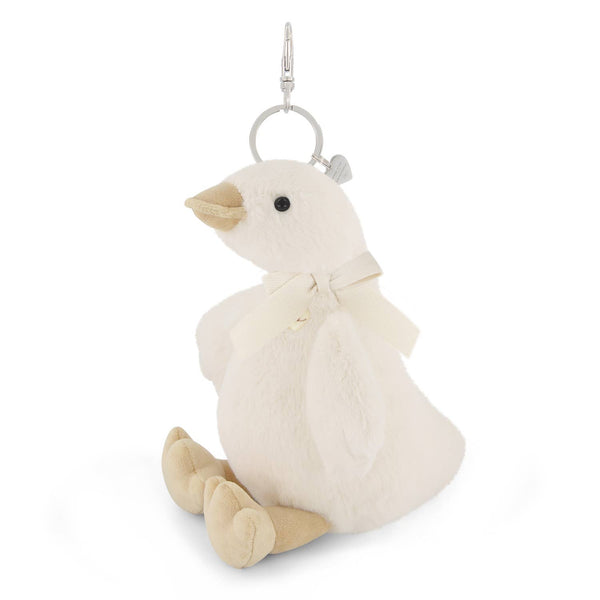 Snuggle Bunnies Plush Duck Keychain with Bow - Rosie the Duck (6")