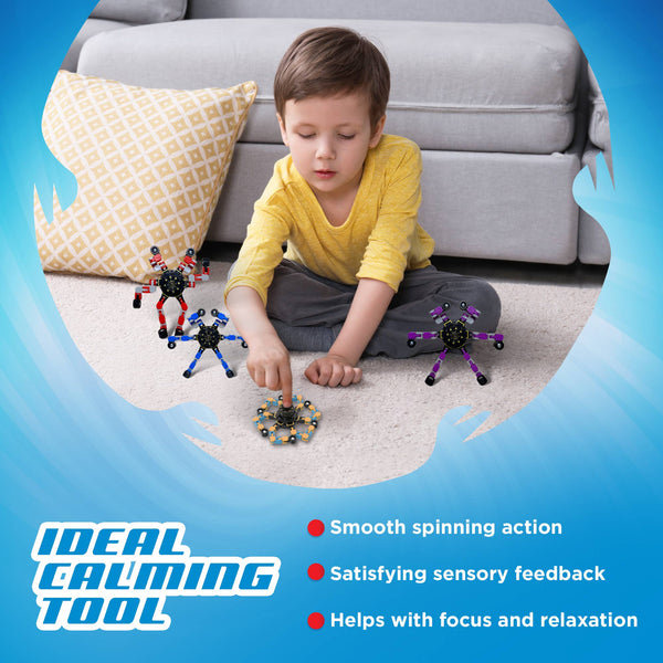 4 Pack Robo Fidget Spinner - Perfect Easter Basket Filler