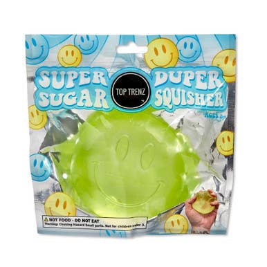 Super Duper Sugar Squisher Toy - Happy Face