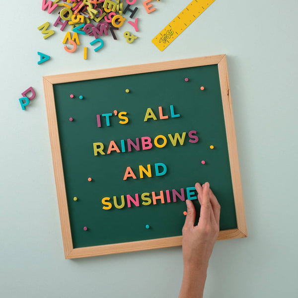 Rainbow 200pcs 1-inch Magnetic Letters