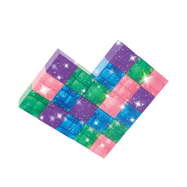 Crayola Glitter PIP Cubes Magnetic Building Cubes 24pc