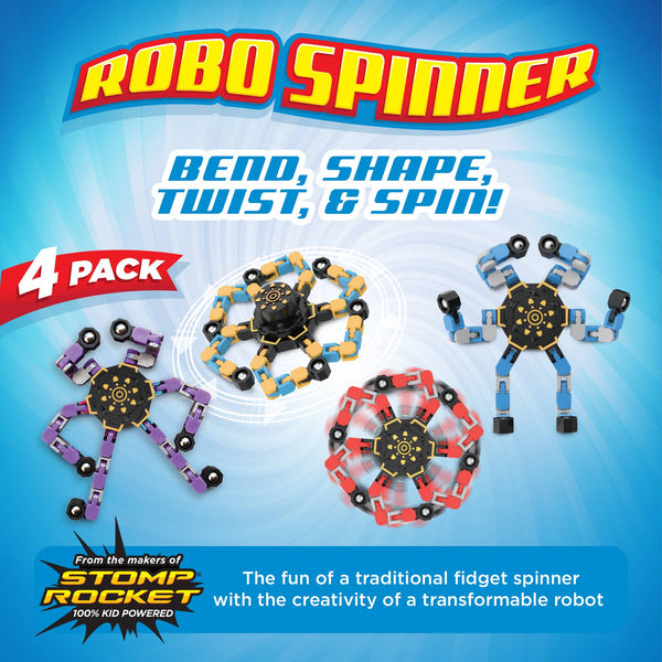 4 Pack Robo Fidget Spinner - Perfect Easter Basket Filler