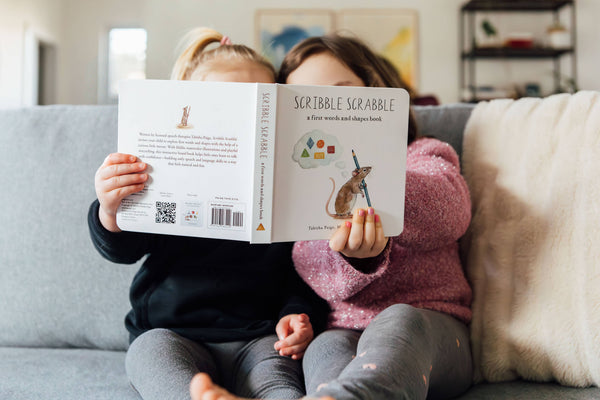 Paige and Tate Scribble Scrabble: A Board Book of First Words