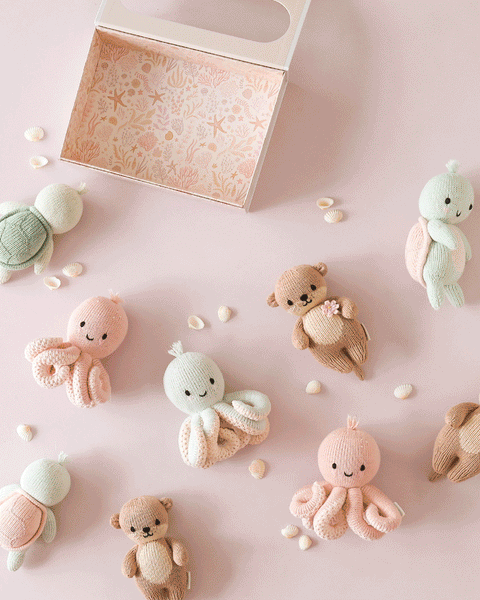 Cuddle and Kind Baby octopus (soft coral pink)