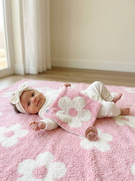 Lucky Panda Kids Daisy Plush Lovey | Pink