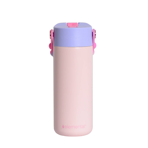 Fidget Handle Kids Stainless Bottle 18oz Blush Pink Tie Dye