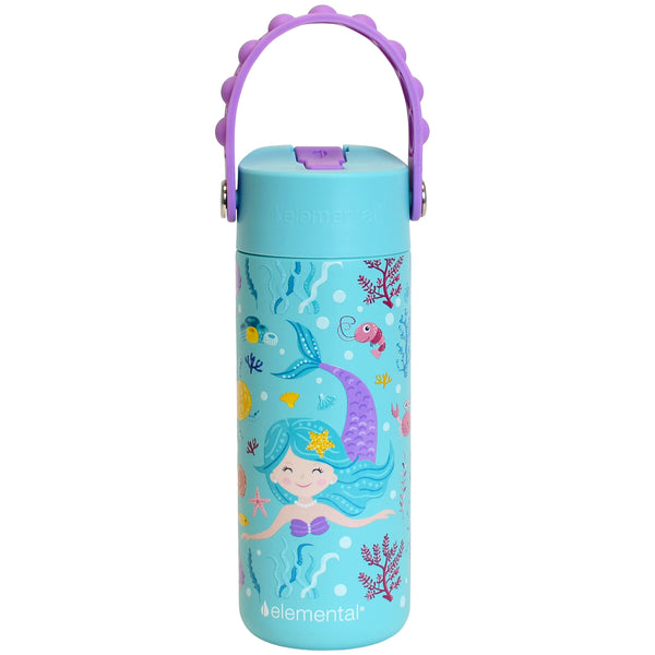 Fidget Handle Kids Stainless Bottle 18oz Mermaid
