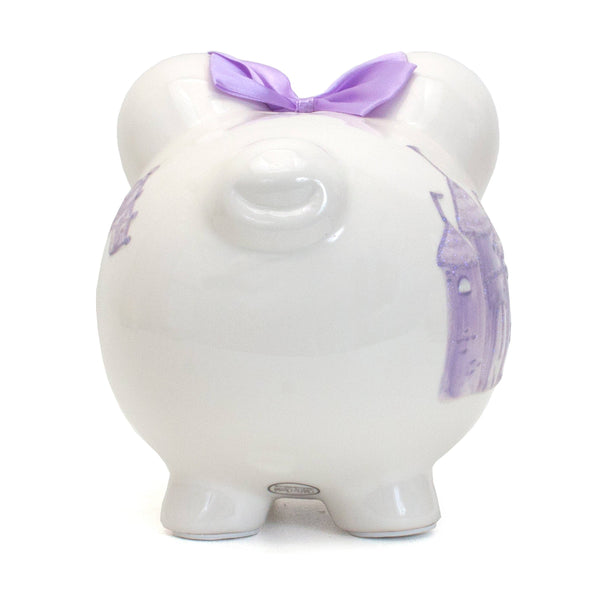 Child to Cherish Lavender Fairytale Castle Large Piggy Bank
