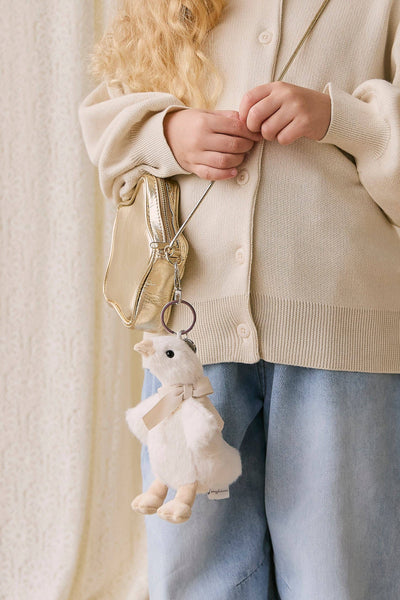 Snuggle Bunnies Plush Duck Keychain with Bow - Rosie the Duck (6")