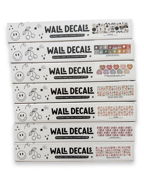 Peel & Stick Fabric Wall Stickers - Abstract Shapes (Girly)