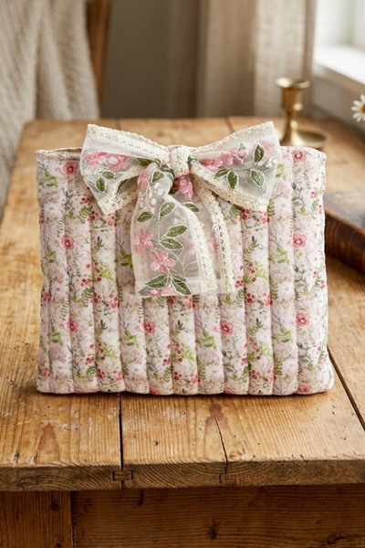 Libby Cream Floral Tie Bible Cover