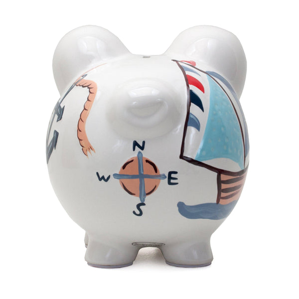 Child to Cherish Nautical Large Piggy Bank