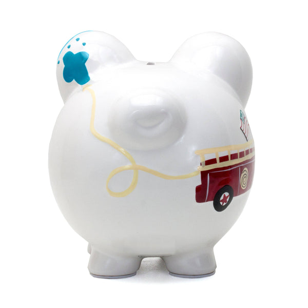 Child to Cherish Firetruck Large Piggy Bank