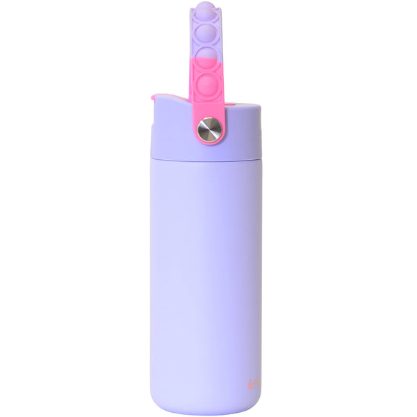 Fidget Handle Kids Stainless Bottle 18oz Lilac Tie Dye