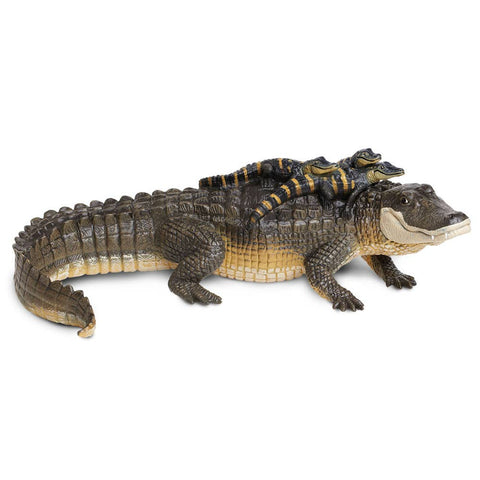 Alligator with Babies Figurine Toy