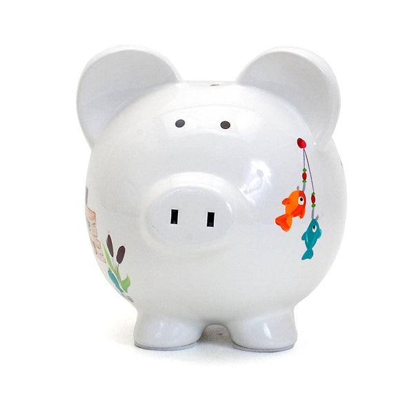 Child to Cherish Gone Fishing Large Piggy Bank