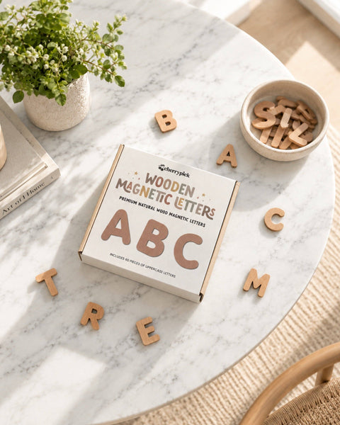 Cherrypick Wooden Magnetic Letters Set (60 pcs)