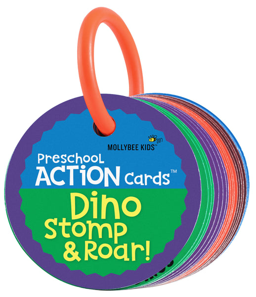 Preschool Action Cards Dino Stomp and Roar!