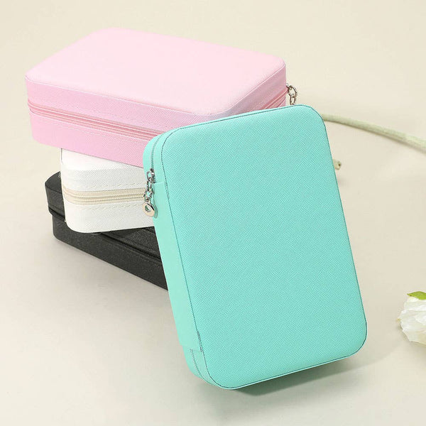 Faux Leather Portable Jewelry Box