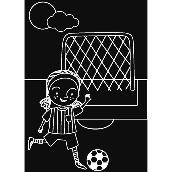 Chalkboard MiniMats Soccer Coloring Kit