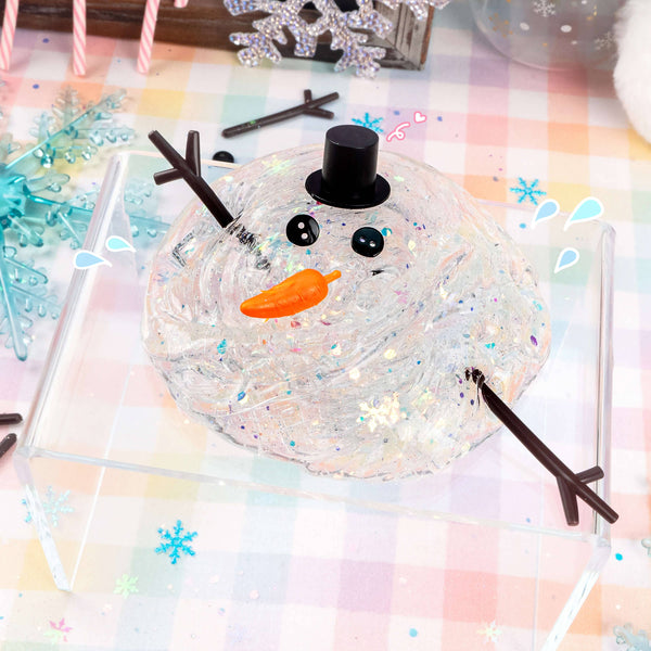 Melted Snowman Clear Putty Slime