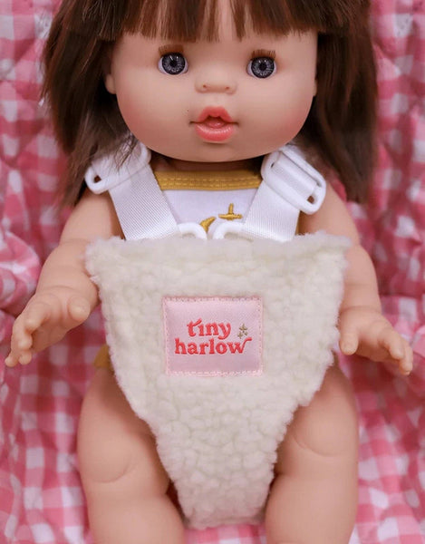 Doll Car Seat - Pink Gingham - Tiny Harlow