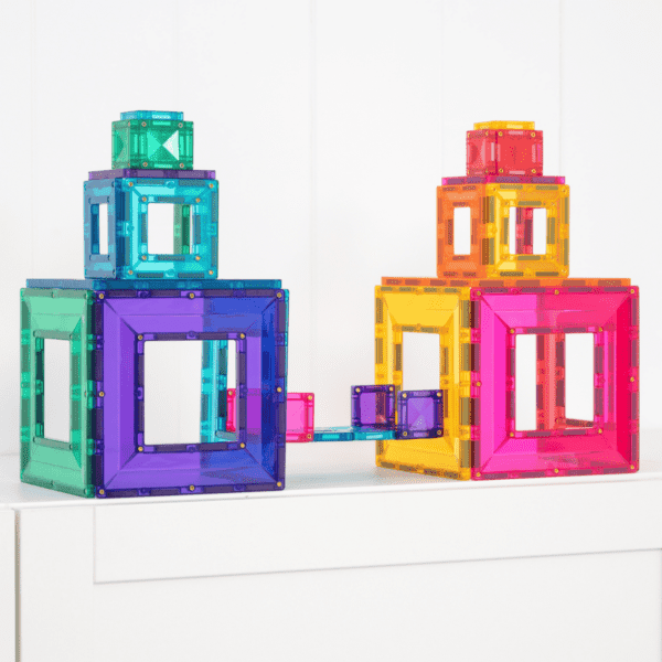 CONNETIX Magnetic Tiles Bright Portal Pack, 48 Pieces