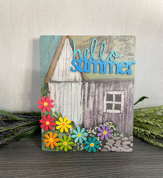 Daisy Magnets S/4, Cool Colors, Spring Decor