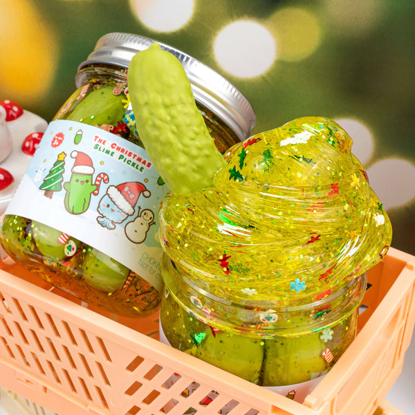 The Christmas Pickle Clear Slime