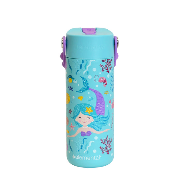 Fidget Handle Kids Stainless Bottle 18oz Mermaid