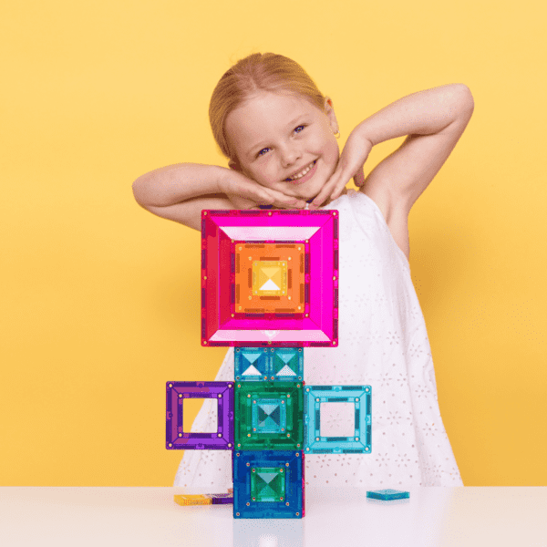 CONNETIX Magnetic Tiles Bright Portal Pack, 48 Pieces