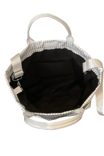 Blue Pinstripe TOTE BAG with Strap