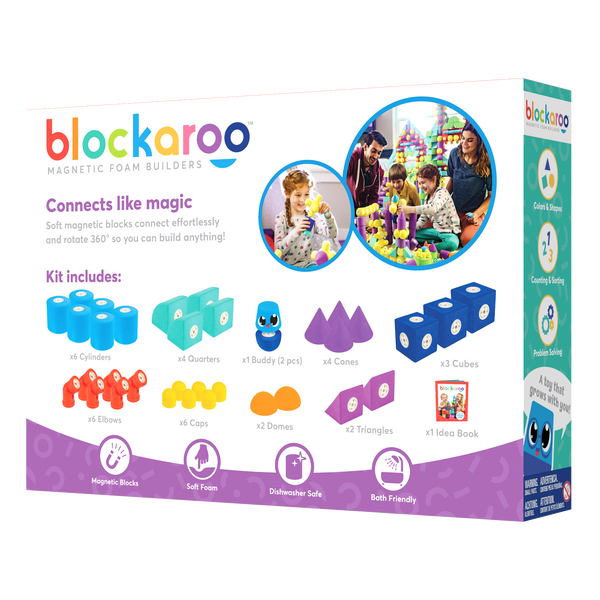 Blockaroo Magnetic Foam Blocks - Castle (35pc)
