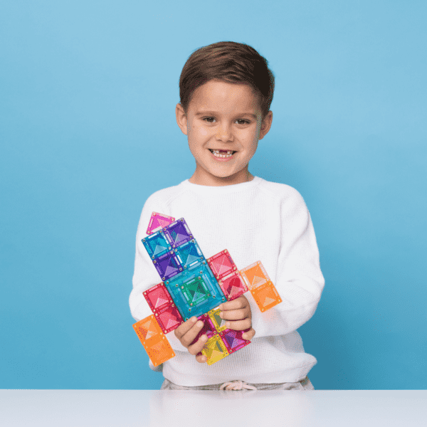 CONNETIX Magnetic Tiles Bright Portal Pack, 48 Pieces