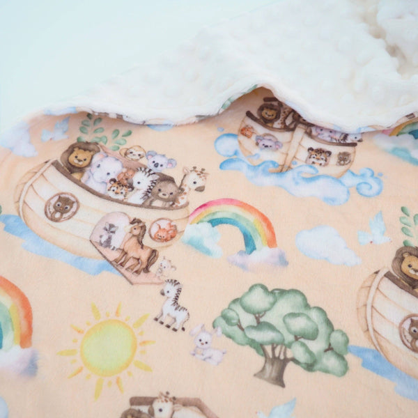 Baby & Toddler Minky Blanket - Noah's Ark