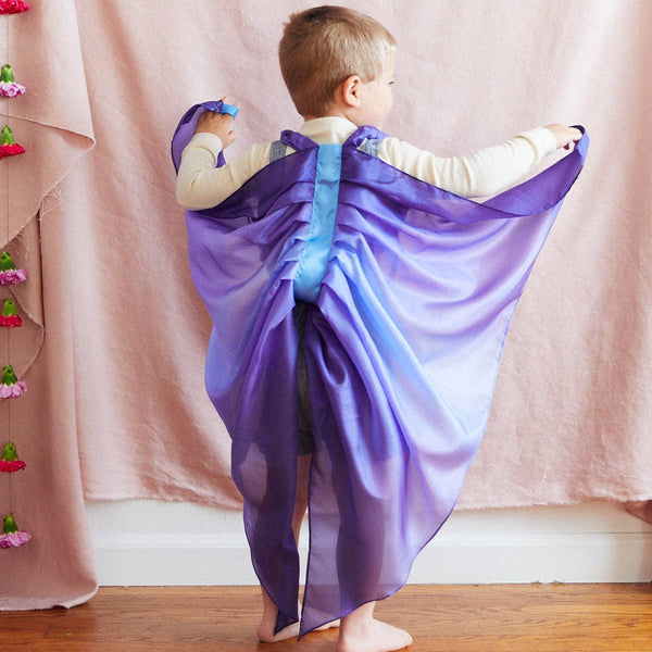 Silk Butterfly Wings - Purple & Blue