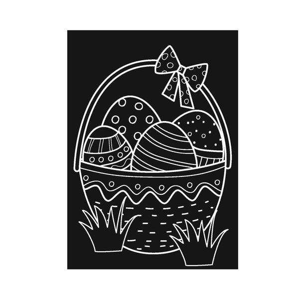 Chalkboard Minimat Easter Coloring Kit