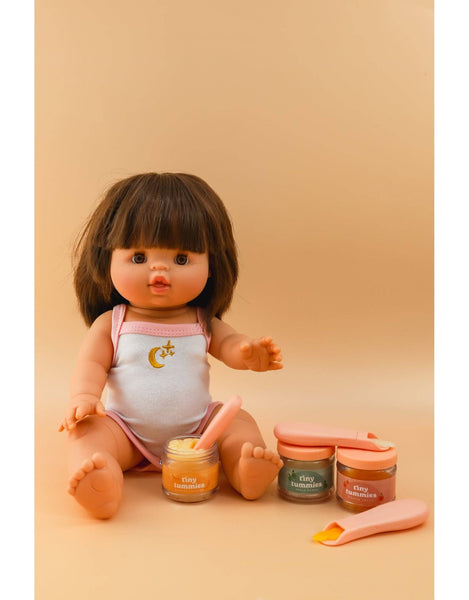 Tiny Tummies - Chocolate pudding Jar for Doll - Tiny Harlow