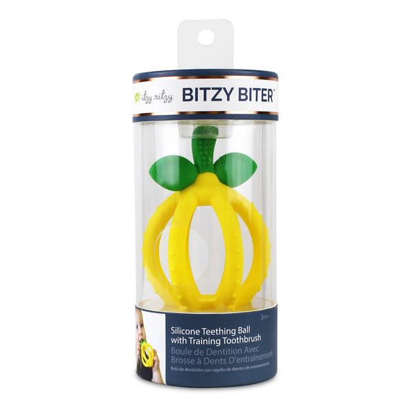 Bitzy Biter™ Teething Ball Baby Teether: Lemon